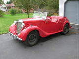 1950 MG Y Type Saloon Red Phil Arty Williams